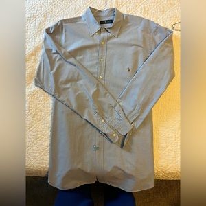 PMS107 - Polo Ralph Lauren, Men's TALL, light blue, classic, button down, 2XT.